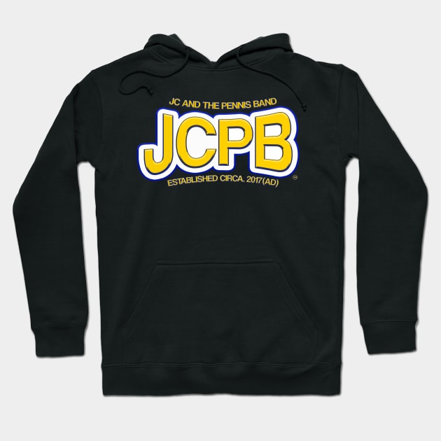 JCPB Letters Design - Blue and Yellow Hoodie by JC and the Pennis Band